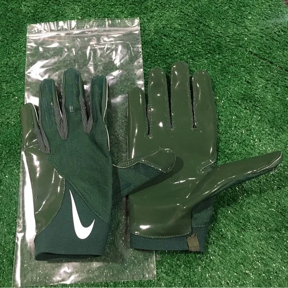 NEW PRO STYLE NIKE VAPOR KNIT WR FOOTBALL GLOVES XL FOREST GREEN